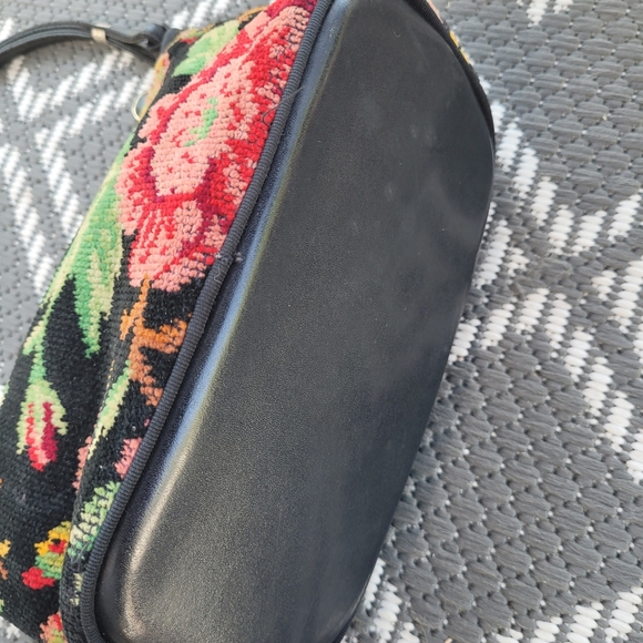 Feiler Handbag Floral Pattern Botanical Popular Black - Picture 5 of 7